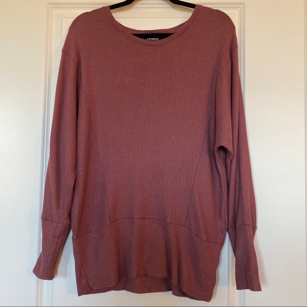 Express Mauve Pink Dolman Tunic Sweater | Women’s Medium | Soft and Cozy